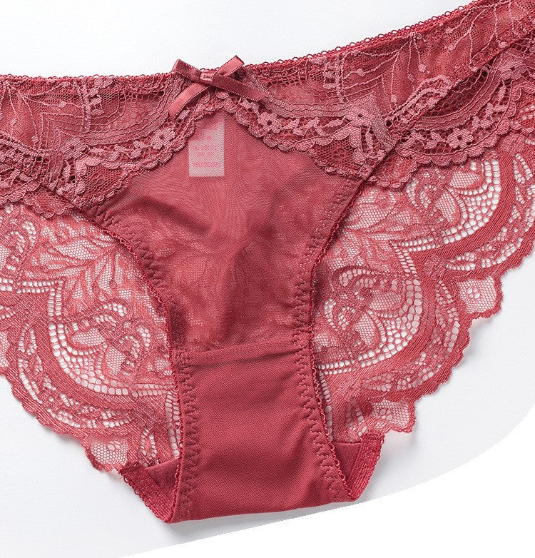 Carmine Ribbon Floral Panty