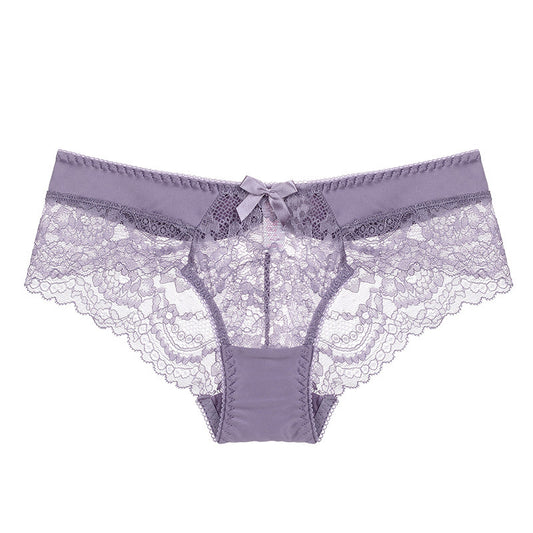 Purple Ribbon Floral Panty